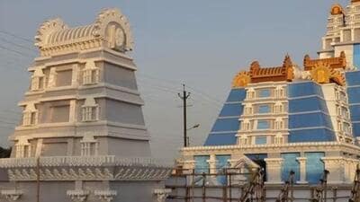 Seven-acre ISKCON temple in Bengaluru. (Praveen Bajpai/HT photo) Seven-acre ISKCON temple in Bengaluru. (Praveen Bajpai/HT photo)