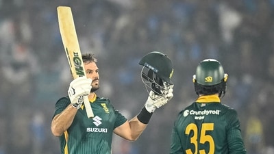 Aiden Markram scored 110 runs off 98 deliveries strengthening South Africa's position in the game. (AFP) Aiden Markram scored 110 runs off 98 deliveries strengthening South Africa's position in the game. (AFP)