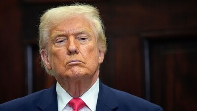 When asked if people would like to see Trump serving another term as president after 2028, 21 per cent of people replied with yes, while 68 per cent refused. (Bloomberg) When asked if people would like to see Trump serving another term as president after 2028, 21 per cent of people replied with yes, while 68 per cent refused. (Bloomberg)