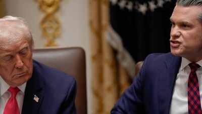 President Donald Trump closes his eyes as Defense Secretary Pete Hegseth speaks during a Cabinet meeting at the White House, Tuesday, Dec. 2, 2025, in Washington. (AP Photo/Julia Demaree Nikhinson) (AP) President Donald Trump closes his eyes as Defense Secretary Pete Hegseth speaks during a Cabinet meeting at the White House, Tuesday, Dec. 2, 2025, in Washington. (AP Photo/Julia Demaree Nikhinson) (AP)