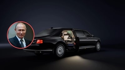 Russian President Vladimir Putin is making a 2-day state visit to India and will be travelling with his Aurus Senat limousine Russian President Vladimir Putin is making a 2-day state visit to India and will be travelling with his Aurus Senat limousine