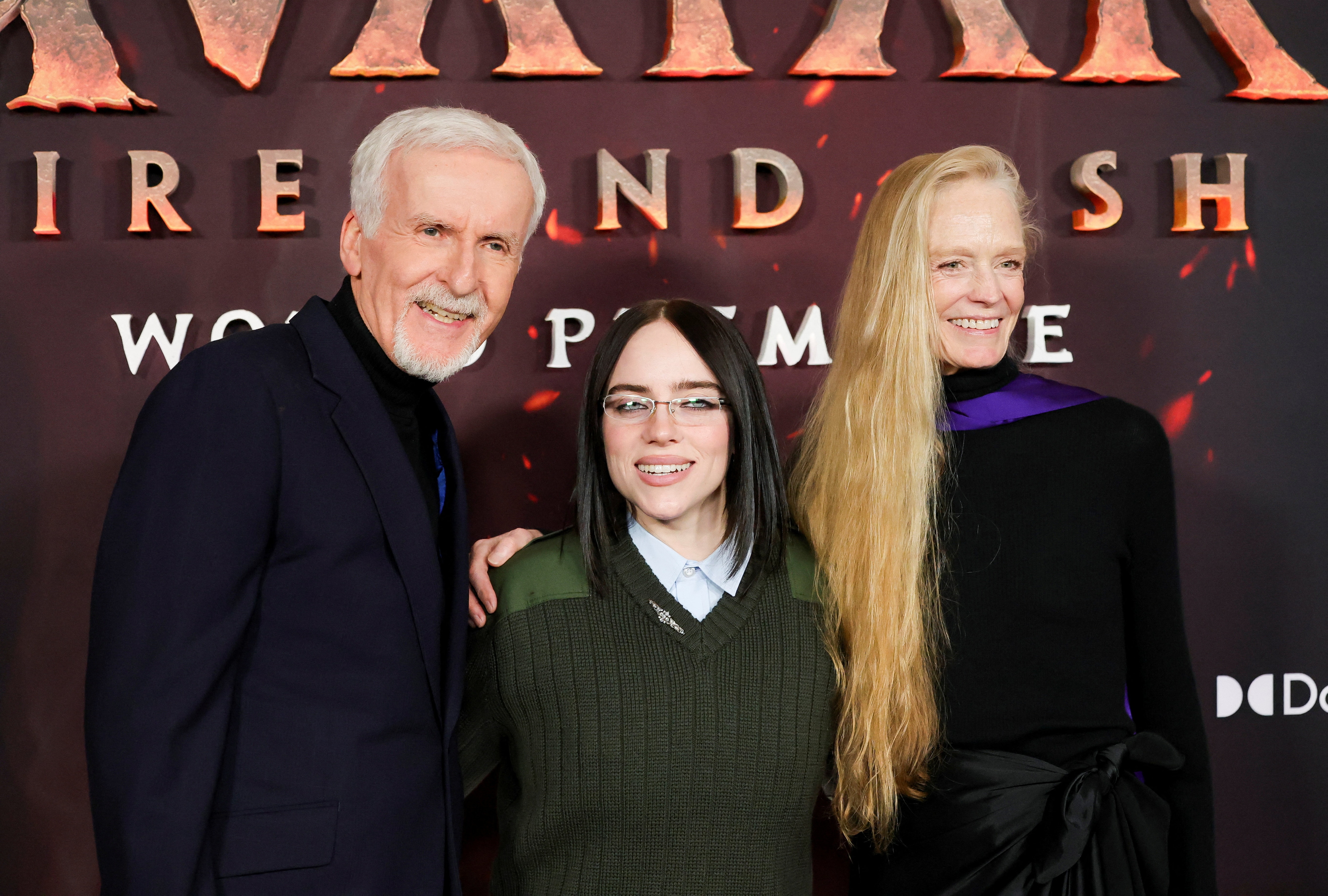 Director James Cameron, his wife Suzy Amis Cameron, and Billie Eilish attend the premiere for the film 'Avatar: Fire and Ash', in Los Angeles, California, U.S., December 1, 2025. REUTERS/Mario Anzuoni (REUTERS)