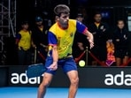 Chennai Super Warriors’ Aman Patel in action. (HT)