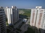 DDA has recently launched the 2-BHK flats in Karkardooma Towering Heights, as part of the city’s first transit-oriented development (TOD) site. (HT archive)