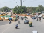Gaur Chowk, a major traffic junction in Greater Noida West, serves over 500,000 residents and sees heavy vehicular movement from Noida, Surajpur, Crossings Republik, and the Delhi–Meerut Expressway. (HT Archive)