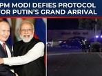 PM Narendra Modi left his residence at 7 Lok Kalyan Marg to personally receive Russian President Vladimir Putin in Delhi.