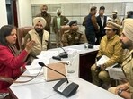 Training underway under the project “Mainstreaming of Women Police” in Phillaur on Thursday. (HT) Training underway under the project “Mainstreaming of Women Police” in Phillaur on Thursday. (HT)