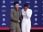 Nick Jonas and Priyanka Chopra pose for photos during the Hand and Footprint ceremony for the Jonas Brothers at the TCL Chinese theatre in Hollywood, California on December 3, 2025. (AFP) Nick Jonas and Priyanka Chopra pose for photos during the Hand and Footprint ceremony for the Jonas Brothers at the TCL Chinese theatre in Hollywood, California on December 3, 2025. (AFP)