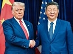 US President Donald Trump with China’s Xi Jinping in Busan in October. (X)