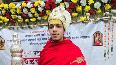 Rekhe is a 19-year-old Vedic scholar from Maharashtra's Ahilya Nagar. (X/ @narendramodi) Rekhe is a 19-year-old Vedic scholar from Maharashtra's Ahilya Nagar. (X/ @narendramodi)