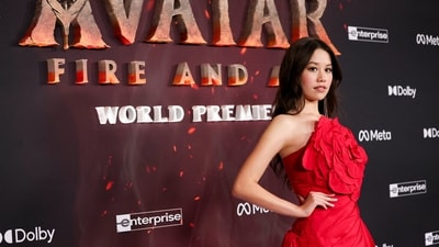 Cast member Trinity Jo-Li Bliss attends the premiere for the film 'Avatar: Fire and Ash', in Los Angeles, California, U.S. December 1, 2025. (REUTERS)