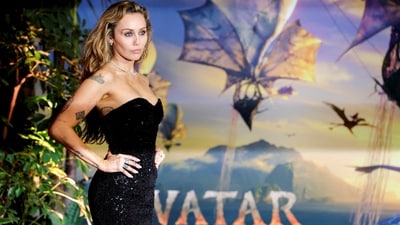Miley Cyrus attends the premiere for the film 'Avatar: Fire and Ash', in Los Angeles, California, U.S., December 1, 2025. (REUTERS)
