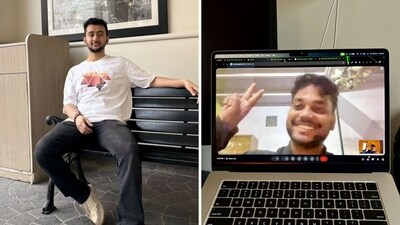 CEO Harshil Tomar (L) and his employee Arpit Chaudhary (R). (X/@Hartdrawss) CEO Harshil Tomar (L) and his employee Arpit Chaudhary (R). (X/@Hartdrawss)