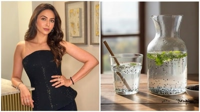 Kalonji, or black cumin seed, is a staple in Ayurveda, and Rakul Preet Singh swears by it. (Instagram/ rakulpreet and pic on right made using Gemini AI) Kalonji, or black cumin seed, is a staple in Ayurveda, and Rakul Preet Singh swears by it. (Instagram/ rakulpreet and pic on right made using Gemini AI)