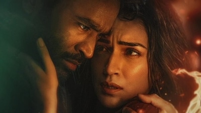 Tere Ishk Mein worldwide box office collection day 6: Dhanush and Kriti Sanon in a still from Aanand L Rai's film. Tere Ishk Mein worldwide box office collection day 6: Dhanush and Kriti Sanon in a still from Aanand L Rai's film.