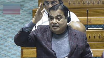 The road crash death toll for 2024 was shared by Union road transport minister Nitin Gadkari . (Sansad TV) The road crash death toll for 2024 was shared by Union road transport minister Nitin Gadkari . (Sansad TV)