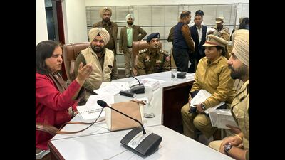 Training underway under the project “Mainstreaming of Women Police” in Phillaur on Thursday. (HT) Training underway under the project “Mainstreaming of Women Police” in Phillaur on Thursday. (HT)
