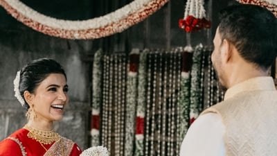 Samantha and Raj Nidimoru opted for a Linga Bhairava Vivaha. Samantha and Raj Nidimoru opted for a Linga Bhairava Vivaha.