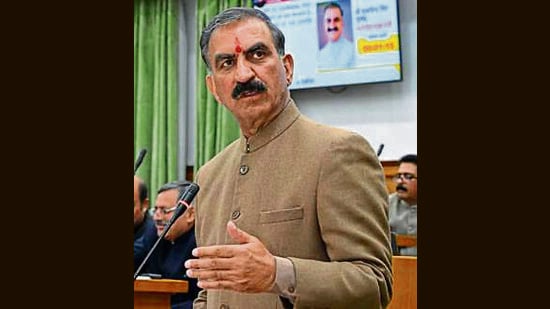 CM Sukhvinder Singh Sukhu during the assembly session in Dharamshala on Thursday. (HT)