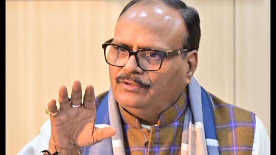 Uttar Pradesh deputy chief minister Brajesh Pathak. (HT file)