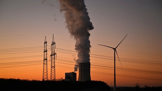 Steam rising from a coal-fired power station in Datteln, Germany.