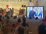 The bride and groom joined their guests virtually amid travel disruptions caused by IndiGo’s operational issues.(The Indian Index/X)