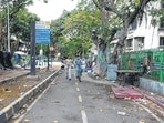 Mumbai, India, May 08, 2025: Bad condition of the cycle track near Shanmukhananda Hall in the Sion area of Mumbai. Mumbai, India.May 08, 2025. (Photo by Raju Shinde/ HT Photo) (Hindustan Times) Mumbai, India, May 08, 2025: Bad condition of the cycle track near Shanmukhananda Hall in the Sion area of Mumbai. Mumbai, India.May 08, 2025. (Photo by Raju Shinde/ HT Photo) (Hindustan Times)