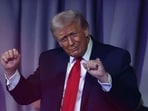 U.S. President Donald Trump dances as Village People perform during the FIFA World Cup 2026 draw.