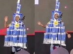 An Indian boy dressed as the Burj Khalifa charmed viewers as his fancy dress video went viral. An Indian boy dressed as the Burj Khalifa charmed viewers as his fancy dress video went viral.