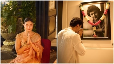 Alia Bhatt shared photos of a family puja, showcasing the home's serene atmosphere and Indian touches. (Instagram/ Alia Bhatt) Alia Bhatt shared photos of a family puja, showcasing the home's serene atmosphere and Indian touches. (Instagram/ Alia Bhatt)