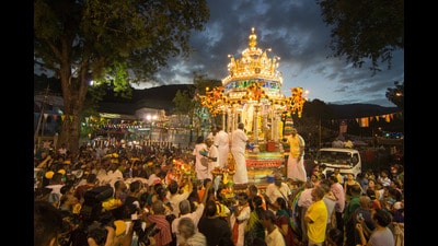 The silver chariot of Lord Murugan makes a return trip from the Nattukottai Chettiar Temple to the Kovil Veedu temple in Penang (Shutterstock) The silver chariot of Lord Murugan makes a return trip from the Nattukottai Chettiar Temple to the Kovil Veedu temple in Penang (Shutterstock)