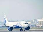 Patna, Bihar, India -Dec .06, 2025: Indigo aircraft seen at Jaiprakash Narayan Airport in Patna amid widespread Indigo flights disruptions, Bihar, India, Saturday,06, 2025.(Photo by Santosh Kumar/ Hindustan Times) 