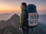 A Chinese traveller faced backlash over a clothing tag that turned out to be part of a campaign to raise awareness about missing children.