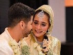 Saaraa Khan married Krrish Pathak in two ceremonies. She wore a beautiful red bridal lehenga for a Hindu wedding and picked an elegant white nikkah look. (Instagram/ Saaraa Khan) Saaraa Khan married Krrish Pathak in two ceremonies. She wore a beautiful red bridal lehenga for a Hindu wedding and picked an elegant white nikkah look. (Instagram/ Saaraa Khan)