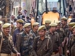 Police pickets and camps have been set up at multiple points in the area, and the RAF has also been deployed. (PTI) Police pickets and camps have been set up at multiple points in the area, and the RAF has also been deployed. (PTI)