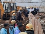 The incident occurred around 4:46 pm, following which the fire department launched a major rescue operation. (HT PHOTO)