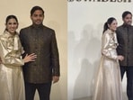Shloka Ambani and Akash Ambani posed together at the event. Shloka Ambani and Akash Ambani posed together at the event.