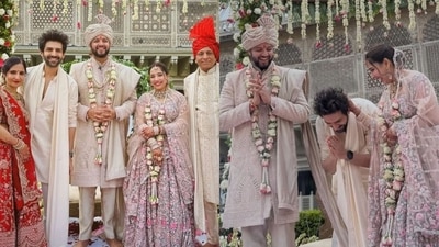 Kartik Aaryan penned emotional note for his sister Kritika as he shared dreamy pics from her wedding. Kartik Aaryan penned emotional note for his sister Kritika as he shared dreamy pics from her wedding.