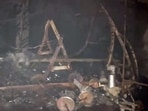 The extent of the blaze and the trail of destruction it caused are evident in the video. The extent of the blaze and the trail of destruction it caused are evident in the video.