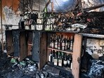 Charred remains of the Birch by Romeo Lane nightclub after a fire broke out, claiming the lives of 25 people, in Arpora on Sunday.
Charred remains of the Birch by Romeo Lane nightclub after a fire broke out, claiming the lives of 25 people, in Arpora on Sunday.