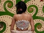 Netra Mantena wore a lehenga depicting Krishna’s Raas along with his gopikas Netra Mantena wore a lehenga depicting Krishna’s Raas along with his gopikas