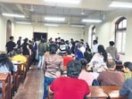 Barcode delay causes chaos at Siddharth College during MU law exam Barcode delay causes chaos at Siddharth College during MU law exam