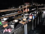 A view of Birch by Romeo Lane nightclub's kitchen after a fire broke out, claiming the lives of 25 people, in Arpora on Sunday. 