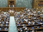 Lok Sabha proceedings on Monday. (ANI) Lok Sabha proceedings on Monday. (ANI)