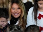 First lady Melania Trump speaks at Marine Corps Base Quantico during a Toys for Tots charity drive event.(AP Photo/Julia Demaree Nikhinson) First lady Melania Trump speaks at Marine Corps Base Quantico during a Toys for Tots charity drive event.(AP Photo/Julia Demaree Nikhinson)