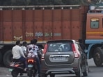 Most penalised vehicles included cars, two-wheelers, and heavy transport vehicles. Initially, the speed limit was set at 30 kmph from November 22 but was revised to 40 kmph from December 4. (HT file) Most penalised vehicles included cars, two-wheelers, and heavy transport vehicles. Initially, the speed limit was set at 30 kmph from November 22 but was revised to 40 kmph from December 4. (HT file)