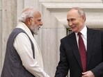 **EDS: THIRD PARTY IMAGE** In this image posted on Dec. 5, 2025, Prime Minister Narendra Modi with Russian President Vladimir Putin during a state banquet at Rashtrapati Bhavan, in New Delhi. (MEA via PTI Photo) (PTI12_05_2025_000559B)