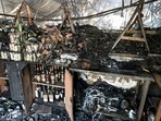 Charred remains of the nightclub after a fire broke out due to a cylinder blast, in North Goa district, Sunday, Dec. 7, 2025. Charred remains of the nightclub after a fire broke out due to a cylinder blast, in North Goa district, Sunday, Dec. 7, 2025.
