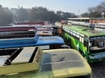 Presently, the bus stand is located in the heart of the city on Talwandi Sabo Road, and it leads to traffic congestion. (HT File)