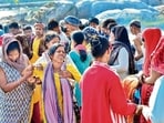 Relatives of Mohit Munda, who was killed in the fire at a nightclub in North Goa, mourn him in Khunti district of Jharkhand, Monday. (PTI)